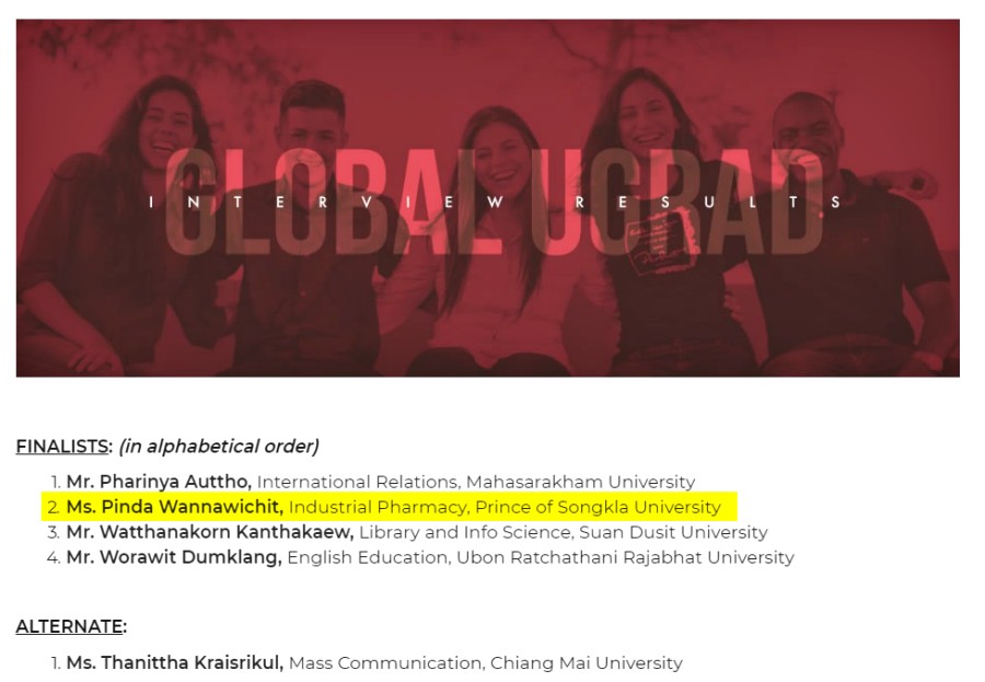 Newsletter PSU student selected for Fulbright GLOBAL UGRAD 2019 1